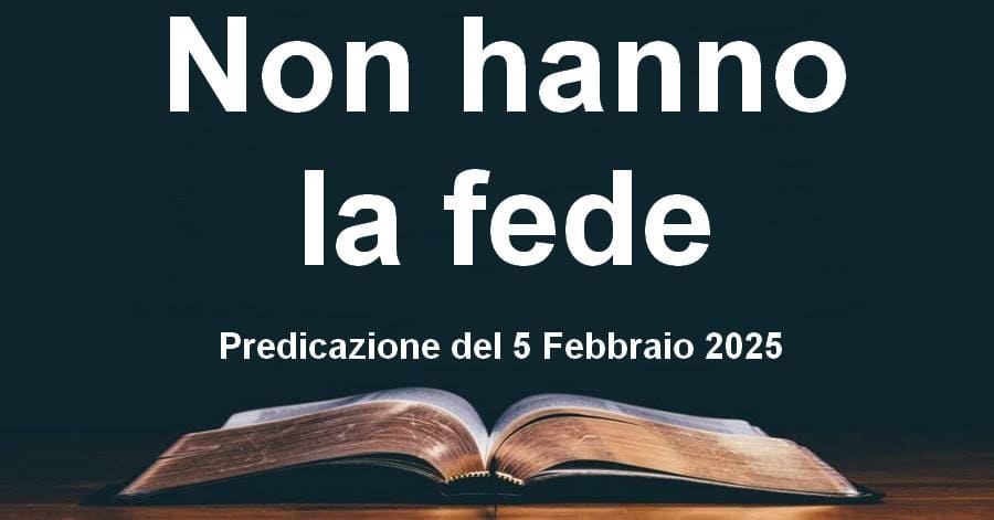Non hanno la fede