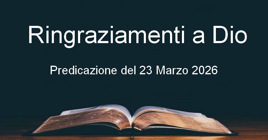 Ringraziamenti a Dio